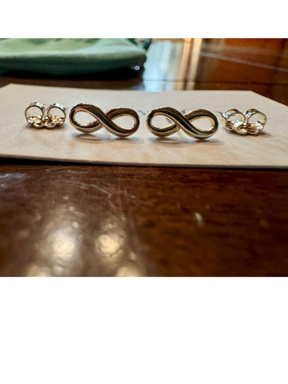 NWT Authentic Tiffany & Co. 925 Sterling Silver Infinity Earrings - Picture 2 of 6